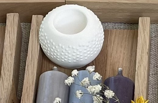 Kerzenständer Kugel mit Punkten